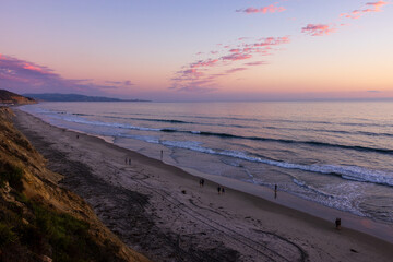 Wall Mural - The sunset at the Torrey Pines beach, San Diego California