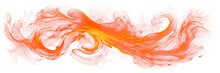 Burning Raging Fire. Long Horizontal Flames Isolated Illustration
