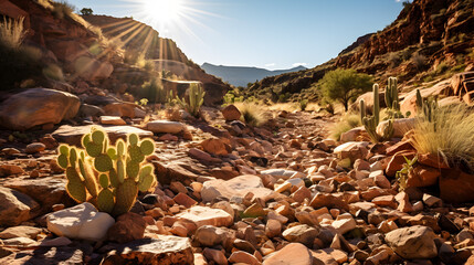 Red Rock Canyon with plants