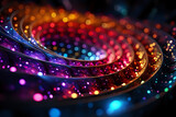 Fototapeta Przestrzenne - rainbow glowing spiral