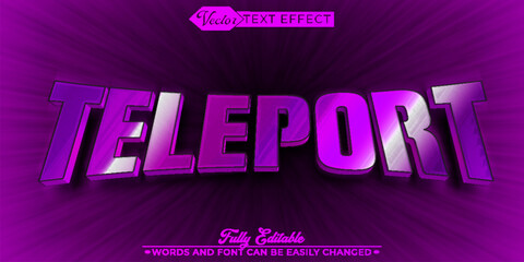 Futuristic Teleport Editable Text Effect Template