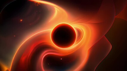 Wall Mural - red and orange hues give the image a warm feeling while the red giant in the center throbs with wave