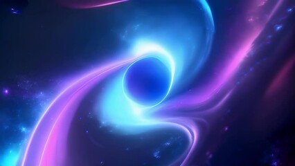 Wall Mural - a colossal arc of invisible power and energy bends the fabric of reality and brings forth a horizon 