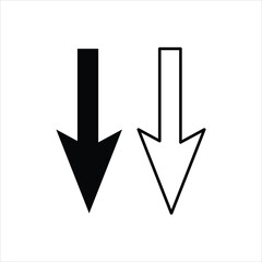 Poster - Down side arrow flat icon set trendy style illustration on white background..eps
