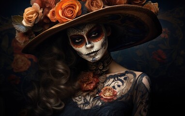 Symbols of Eternity: Calavera Katrina in Bright Colors.