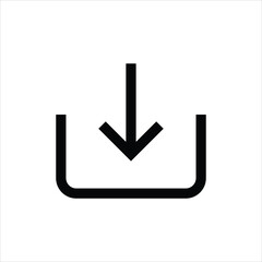Poster - Download Icon. Illustration of Take Data orTaking File As A Simple Vector, flat illustration on white background