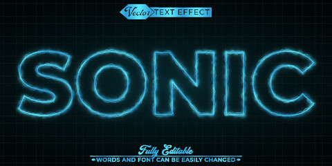 Sonic Wave Editable Text Effect Template