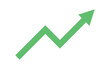 green arrow pointing up grow business financial profit graph