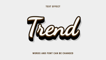 Poster - trend minimalist white text effect editable eps cc