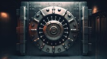 A vault with data symbols inside, emphasizing the importance of securely storing and encrypting valuable information