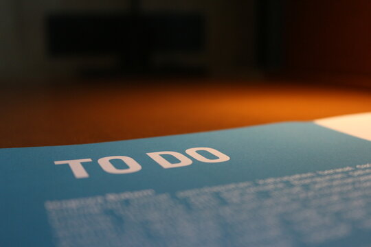 Close up view of book on table
