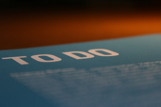 Close up view of book on table