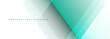© Biod - White and green modern abstract wide banner with geometric shapes. Turquoise and white abstract background. Vector illustration