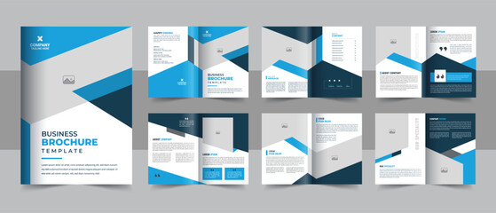 Wall Mural - creative business brochure template design layout, multipurpose brochure template with cover, back a
