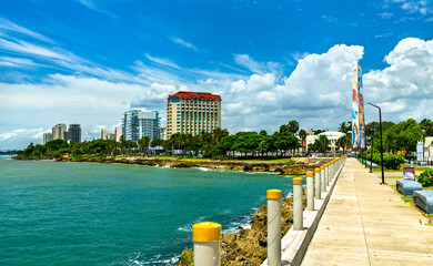 Wall Mural - Caribbean sea coast at Santo Domingo in the Dominican Republic