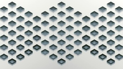 Aufkleber - Abstract loop animation of a group of cubes. Digital background. 3d rendering 4K