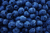 Fototapeta Desenie - Raw blueberries dark blue food background.