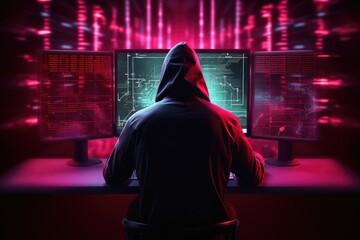 Hackers cracking data for data theft with computer , cybersecurity, Digital crime.