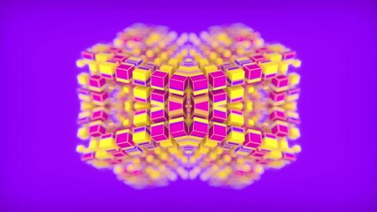 Aufkleber - Endless loop animation of multicolored pattern. 3d rendering HD