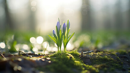 Wall Mural - Awakening of Spring: Flourishing Blooms and Rebirth.