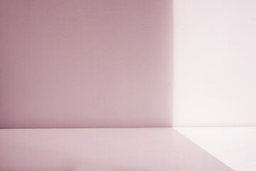 Poster - Pink empty wall with shadow overlay