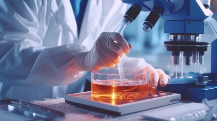 professional health care researchers working in life of medical science laboratory, technology of me