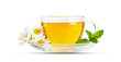 Soothing herbal tea blend with mint and chamomile