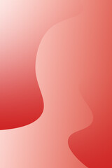 Wall Mural - smooth red gradient background with wavy lines and free space