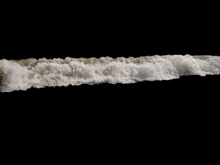 Poster - water splash. sea wave with foam isolated on a black background