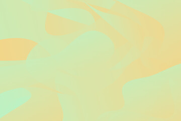 Wall Mural - pastel green and yellow business card template with abstract waves and free space for text