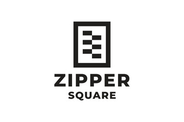 Simple minimal zipper logo design