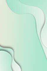 Wall Mural - modern mint green gradient background with waves and copy space