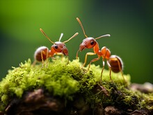 Macro Photo Of Ants
