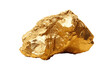 A gold nugget isolated on a white background, Generative Ai