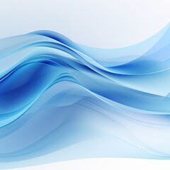 Poster - Blue abstract wave background in the style of precisionist lines. Blue waves design. Generative AI
