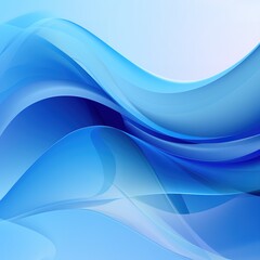 Poster - Blue abstract wave background in the style of precisionist lines. Blue waves design. Generative AI