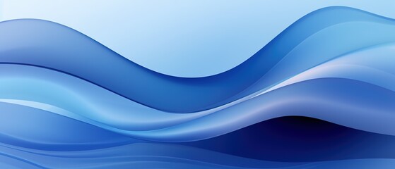 Poster - Blue abstract wave background in the style of precisionist lines. Blue waves design. Generative AI