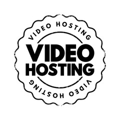 Poster - Video Hosting text stamp, concept background
