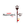 Beautiful Happy navratri and Durga Puja Indian festival decorative background post vector