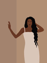 Wall Mural - silhouette of a woman