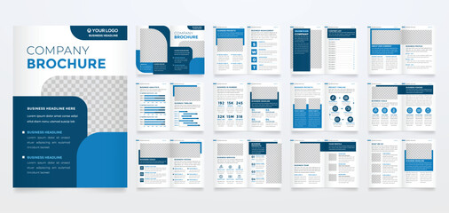 Wall Mural - minimalist brochure template with modern concept and minimalist layout use for business profile and 