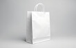 white paper bag isolated mockup 