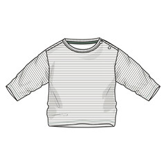 Wall Mural - Long sleeve t shirt tops vector illustration template for baby boys