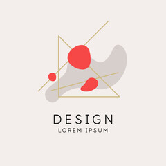Poster - abstract elements in modern style, a template for your design. geometric compositions.