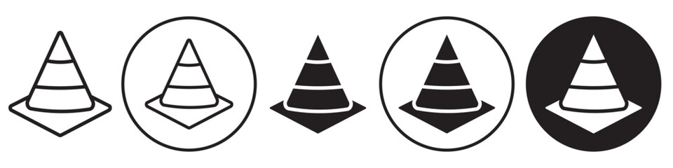 Wall Mural - safety cone icon. symbol of renovation of road side work in progress shows danger or warning about m