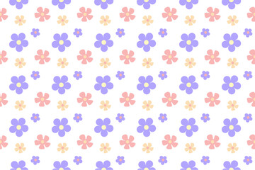 Wall Mural - a pastel tiny flower vector on seamless pattern background