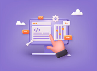 Poster - concept of competitor analysis, marketing data analysis, data driven marketing. programming, testing