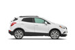 White SUV car isolated. Transparent PNG image.