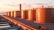 © BlazingDesigns - Oil terminal is industrial facility for storage tank of oil and petrochemical industry products.