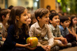 © Лариса Лазебная - Children Participating in a Rosh Hashanah Storytelling Session, love and happiness
